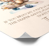 Boho Teddy bear Wir können frühzeitig mit Windeln Poster (Ecke)