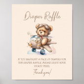 Boho Teddy bear Wir können frühzeitig mit Windeln Poster (Vorne)