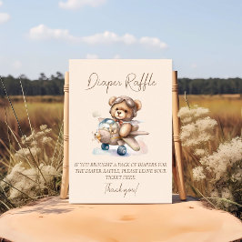 Boho Teddy bear Wir können frühzeitig mit Windeln  Poster