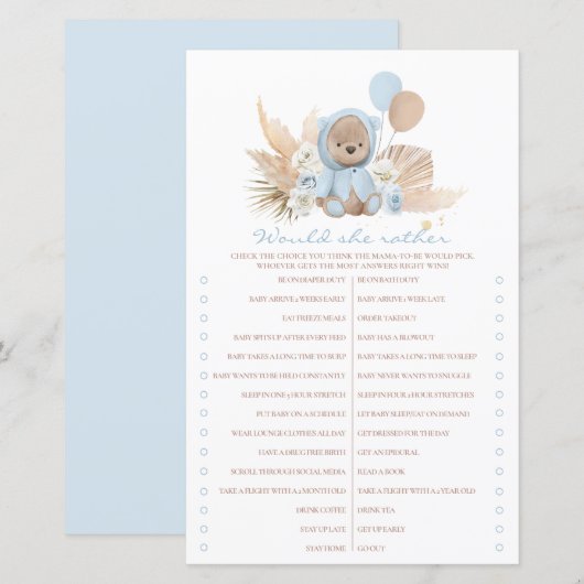 Boho Teddy Bear würde sie eher Baby Showspiel (Vorne/Hinten)