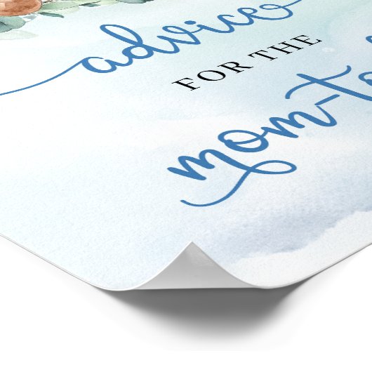 Boho teddy trägt Blumenbeilage für die Mutter, die Poster (Ecke)