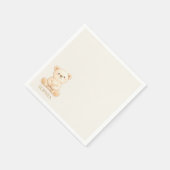 Boho-Teddybär-Baby-Party Serviette (Ecke)