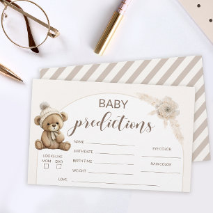 Boho-Teddybär-Baby-Shower-Vorhersagen Briefpapier