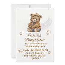 Boho-Teddybär "Wir können es kaum erwarten" Babypa