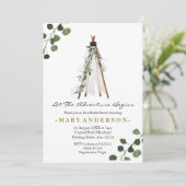 Boho Teepee Adventure Bridal Dusche Einladung (Stehend Vorderseite)
