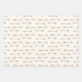 Boho Teepee Arrows Pastel Baby Dusche Geschenkpapier Set (Vorderseite 2)