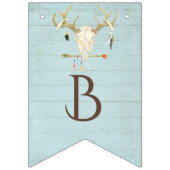 BOHO Teepee Baby Dusche Tribal Arrow Feder Blue Wimpelkette (Zweite Fahne)