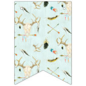 BOHO Teepee Baby Dusche Tribal Arrow Feder Blue Wimpelkette (Erste Fahne)