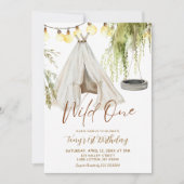 Boho Teepee Wild One Boy First Birthday Einladung (Vorderseite)