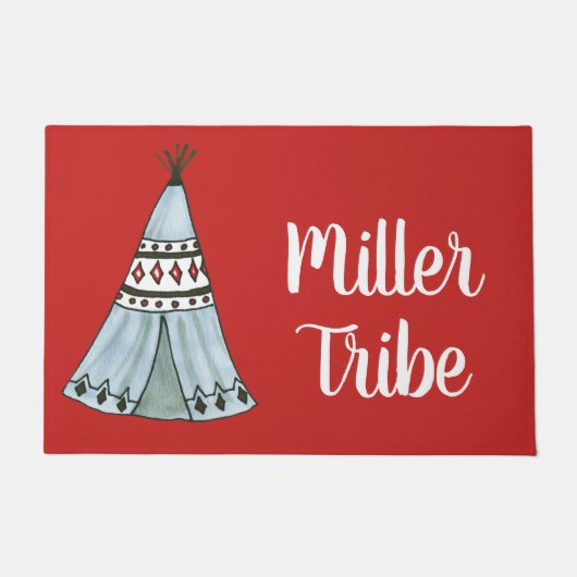 Boho Tent individuell anpassbare Türmatte (Vorderseite)