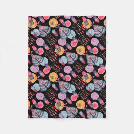 Boho Tent Pattern Fleecedecke (Vorderseite)
