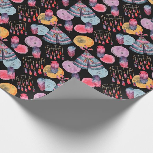 Boho Tent Pattern Geschenkpapier (Ecke)