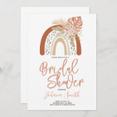 Boho Teracota Rainbow Bridal Dusche Einladung (Vorne/Hinten)