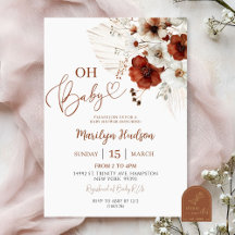 Boho Teracotta Oh Baby Dusche