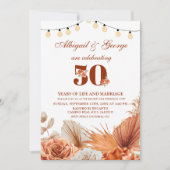 Boho Teracotta Wir machen noch immer Jubiläumseinl Einladung (Vorderseite)