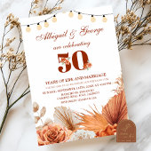 Boho Teracotta Wir machen noch immer Jubiläumseinl Einladung