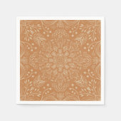 Boho Terra Cotta marokkanische Fliesen Servietten (Vorderseite)