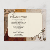 Boho Terra Cotta Wedding Foto Danke Postcard Postkarte (Rückseite)