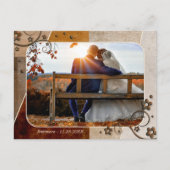 Boho Terra Cotta Wedding Foto Danke Postcard Postkarte (Vorderseite)