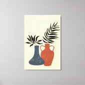 Boho Terracota Pots, fertig gestellt Leinwanddruck (Vorderseite)