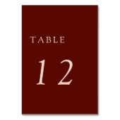 Boho Terracott Einfache Minimale Hochzeitskupfer Tischnummer (Vorderseite)