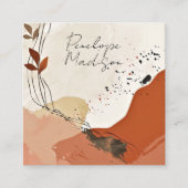Boho Terracotta Abstrakt Calling Card Telefonnummerkarte (Vorderseite)