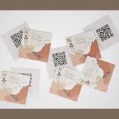 Boho Terracotta Abstrakt Calling Card Telefonnummerkarte