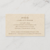 Boho Terracotta Abstrakt Handmade Schmuck Visitenkarte (Rückseite)