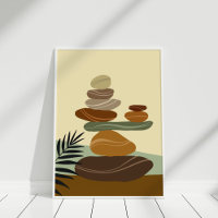Boho Terracotta Abstrakt Zen Stones