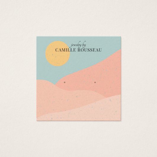 Boho Terracotta Abstrakte Wüstenjuwelen (Vorderseite)