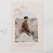 Boho Terracotta Arch Foto Abschluss Einladung (Vorderseite)