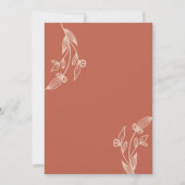 Boho Terracotta Arch Foto Floral Save The Date (Rückseite)