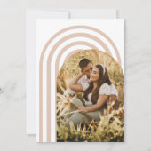 Boho Terracotta Arch Foto Wedding Einladung (Rückseite)