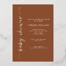 Boho Terracotta, Beige & Real Foil Babydusche