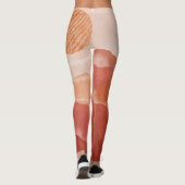 Boho Terracotta Berge, abstraktes Poster. Leggings (Rückseite)