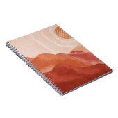 Boho Terracotta Berge, abstraktes Poster. Notizblock (Rechte Seite)