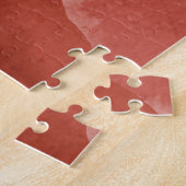 Boho Terracotta Berge, abstraktes Poster. Puzzle (Seite)