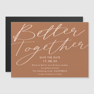 Boho terracotta besser Save the Date Magnetkarte
