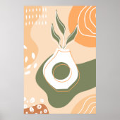 Boho Terracotta Bio Formen Vase Posters Poster (Vorne)