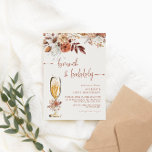 Boho Terracotta Birthday Brunch und Bubbly Einladung<br><div class="desc">Elegante Kalligraphie Terrakotta und Creme Brunch und Bubbly personalisiert jede Alterseinladung.</div>