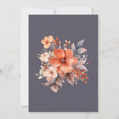 Boho Terracotta Bloral Bridal Dusche Einladung (Rückseite)