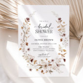 Boho Terracotta Bloral Bridal Dusche Einladung