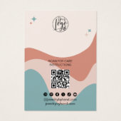 Boho terracotta Blue Jewelry Maker Qr Logo Ohrring (Rückseite)