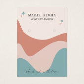 Boho terracotta Blue Jewelry Maker Qr Logo Ohrring (Vorderseite)