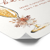 Boho Terracotta Blume Bar Floral Poster (Ecke)