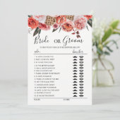 Boho terracotta Blume Braut oder Bräutigam Einladung (Stehend Vorderseite)