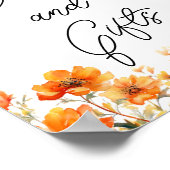 Boho Terracotta Blume Brautparty Karten Geschenke Poster (Ecke)