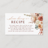 Boho Terracotta Blume fallen lassen Begleitkarte (Vorderseite)