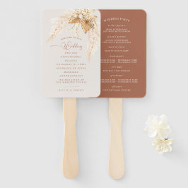 Boho Terracotta Blume und Pampas Grass H Fächer