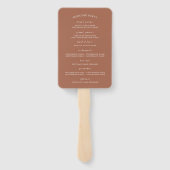 Boho Terracotta Blume und Pampas Grass H Fächer (Rückseite)